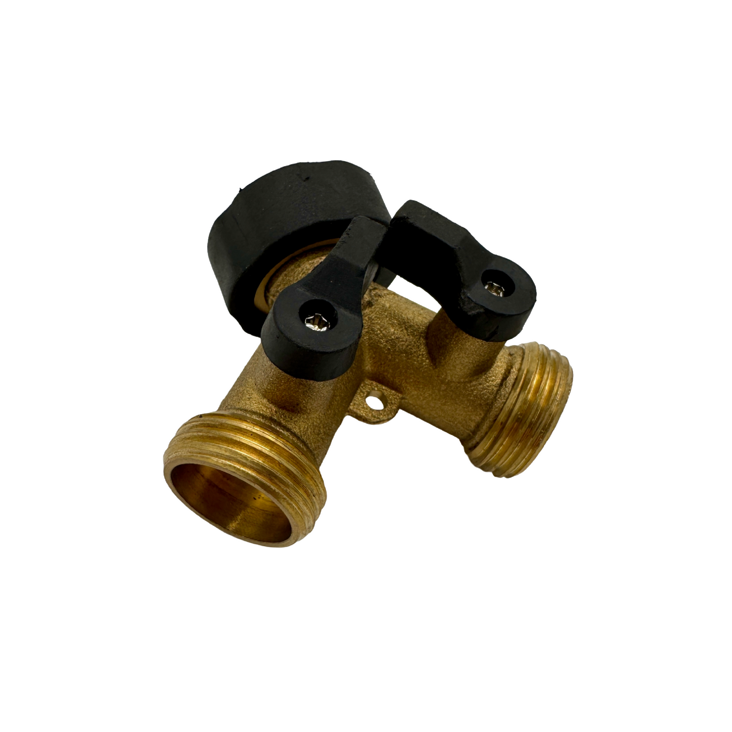 Garden Hose Splitter 2 Way, Heavy Duty Brass Splitter, Y Splitter 2 Valves