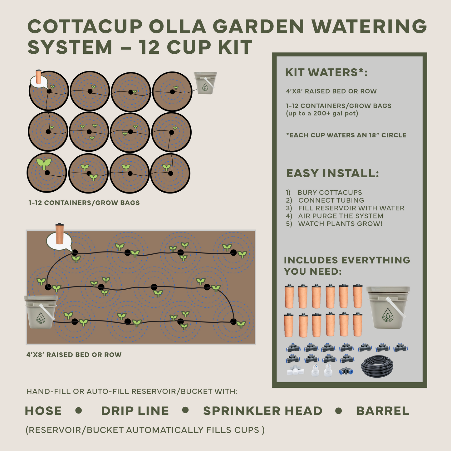 Thirsty Earth: CottaCup Automatic Olla Watering System For Your Garden – Happier plants. 2X the harvest. 61% less water.