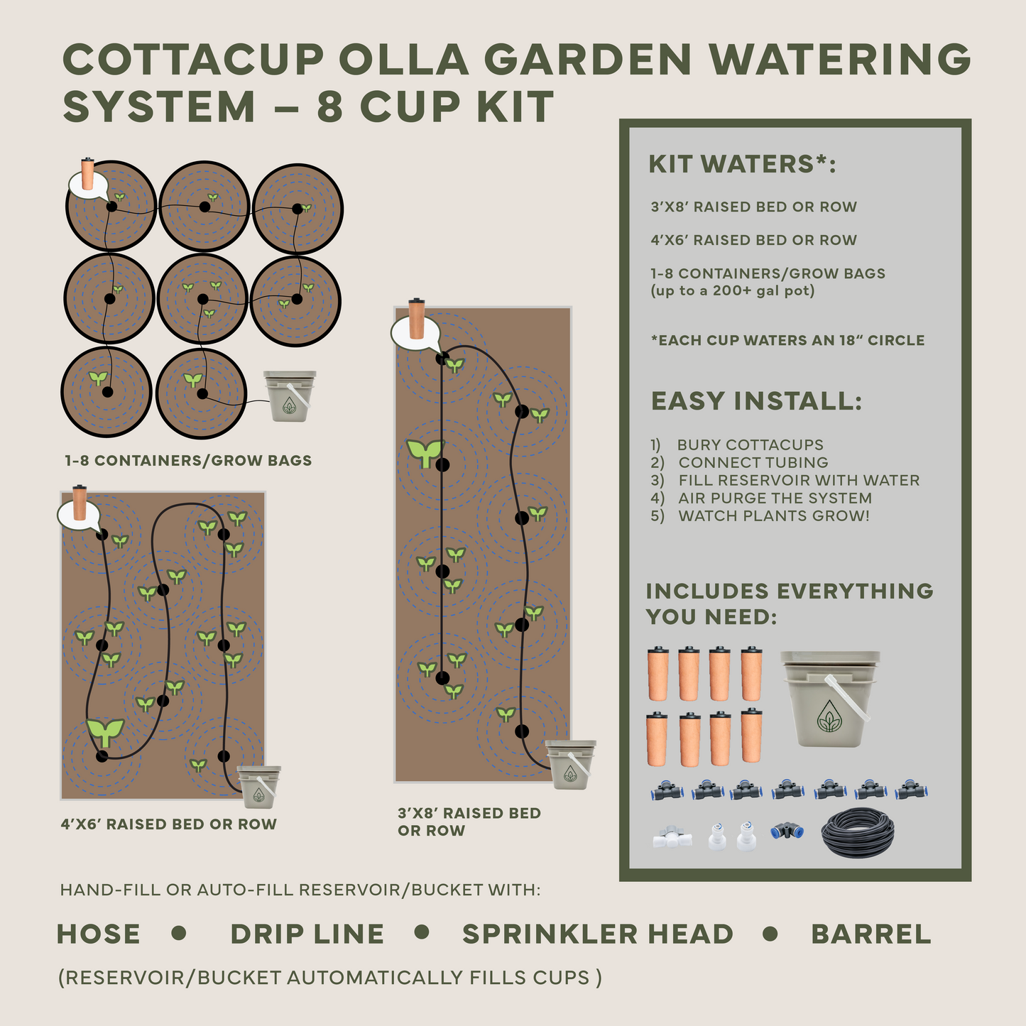 Thirsty Earth: CottaCup Automatic Olla Watering System For Your Garden – Happier plants. 2X the harvest. 61% less water.