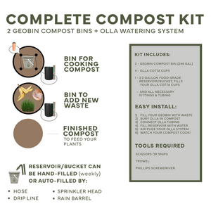 Compost Olla Watering Kit For Your Compost Bin or Pile (olla water kit -  Thirsty Earth