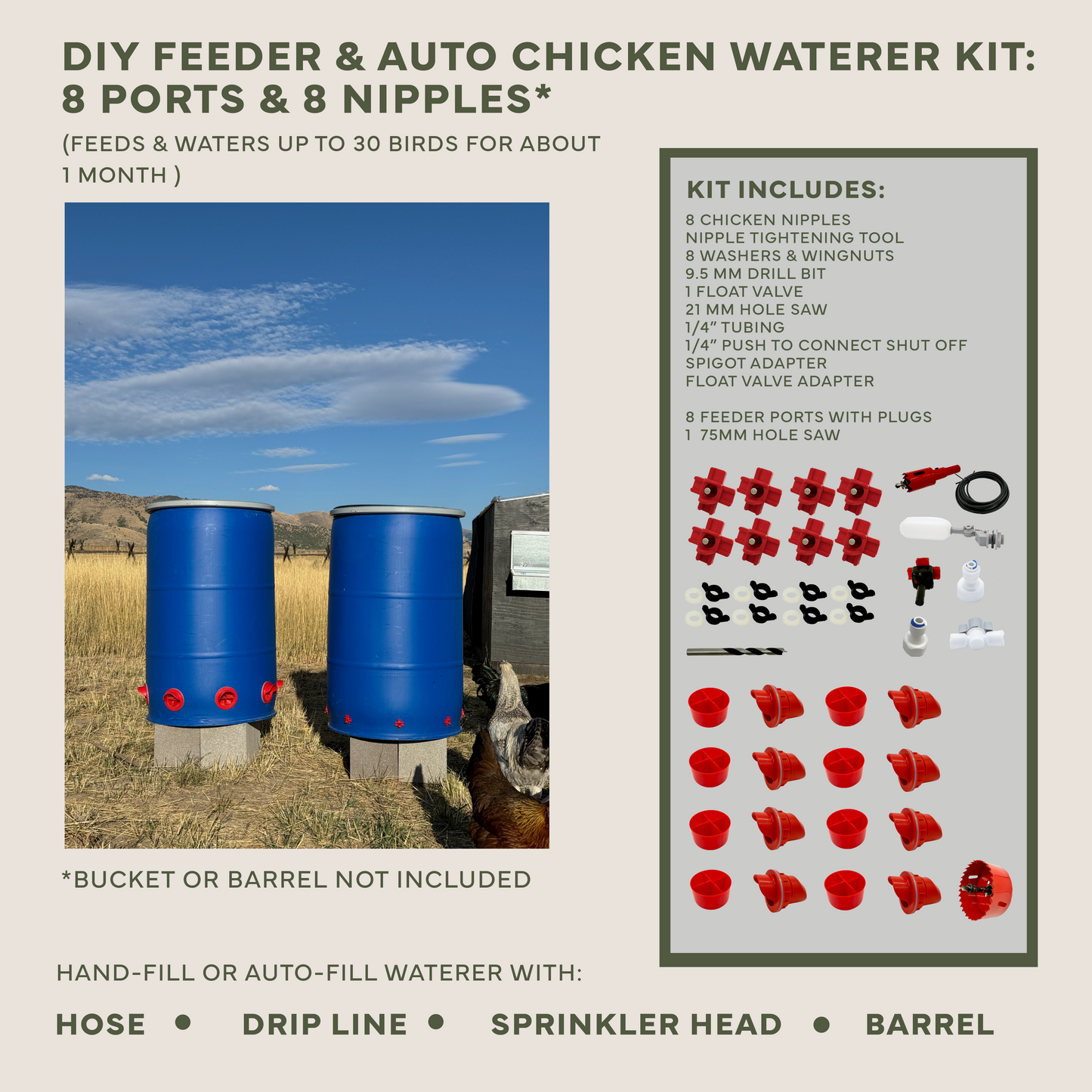 Easy Chicken Feeder and Automatic Chicken Waterer Kits – Chicken Chores Just Got 20X Easier