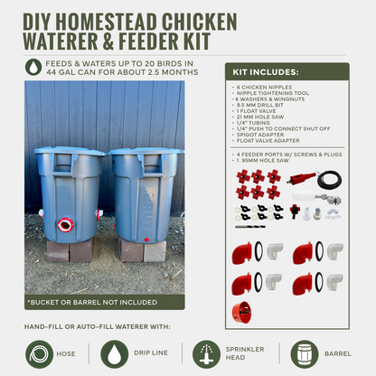 Easy Chicken Feeder and Chicken Waterer Kits – Chicken Chores Just Got 20X Easier