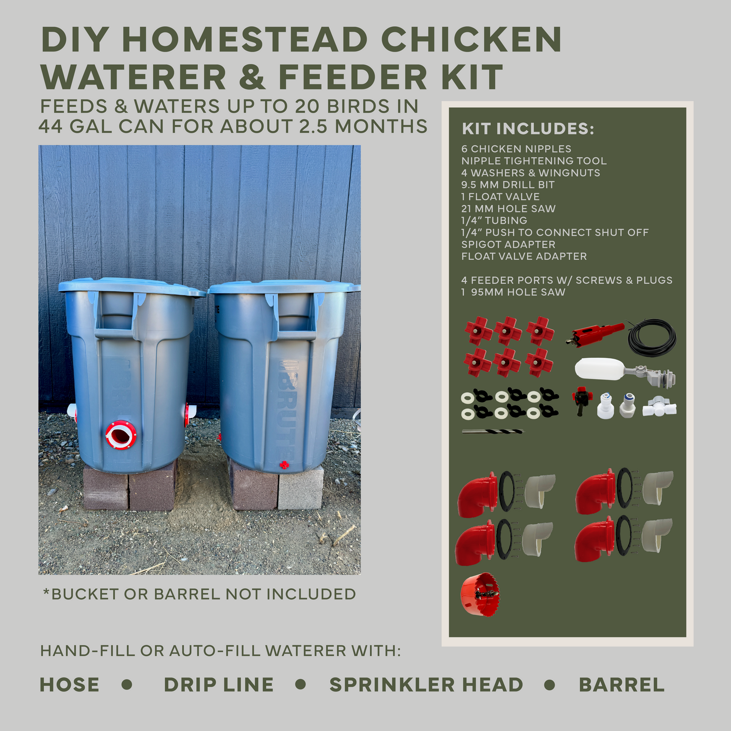 New Easy Chicken Feeder and Automatic Chicken Waterer Kits – Chicken Chores Just Got 20X Easier