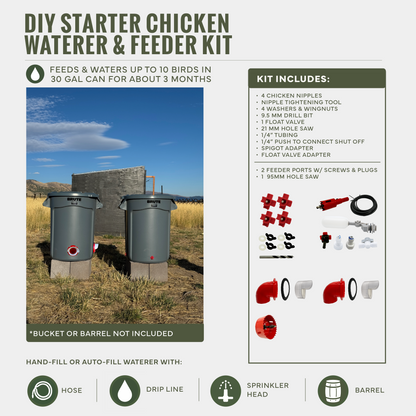 Easy Chicken Feeder and Chicken Waterer Kits – Chicken Chores Just Got 20X Easier