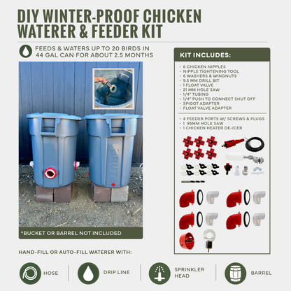 Easy Chicken Feeder and Chicken Waterer Kits – Chicken Chores Just Got 20X Easier