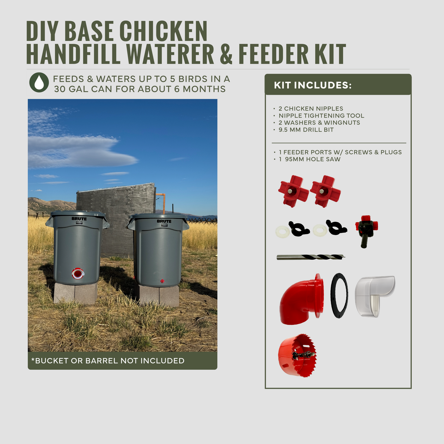 Easy Chicken Feeder and Chicken Waterer Kits – Chicken Chores Just Got 20X Easier