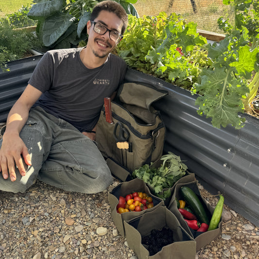 3-IN-1 Garden Harvest Bag, Forage Bag and Canvas Garden Tool Bag & Backpack