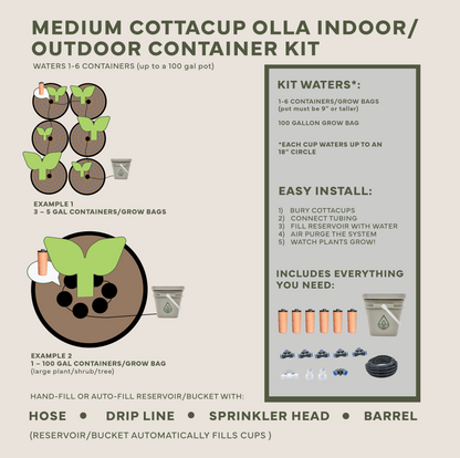 Thirsty Earth: Indoor/Outdoor CottaCup Watering System For Containers & Grow Bags