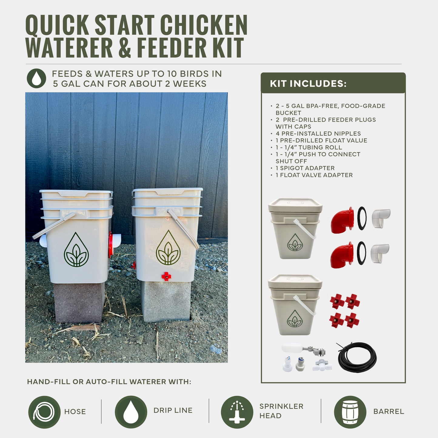 Easy Chicken Feeder and Chicken Waterer Kits – Chicken Chores Just Got 20X Easier