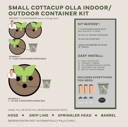Thirsty Earth: Indoor/Outdoor CottaCup Watering System For Containers & Grow Bags