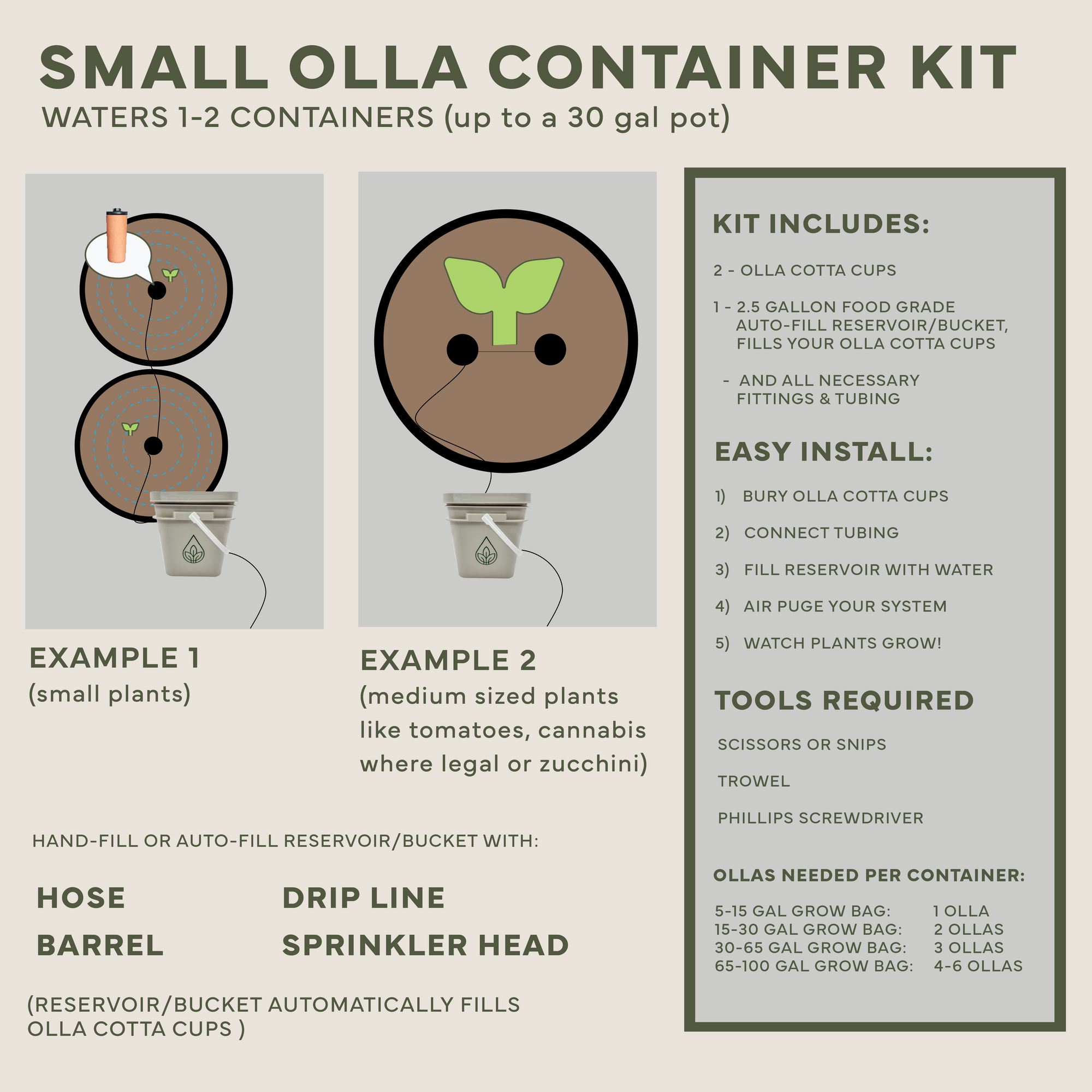 Compost Olla Watering Kit For Your Compost Bin or Pile (olla water kit -  Thirsty Earth